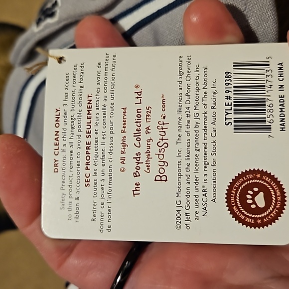 Boyd's Bears Nascar "Jeff Gordon" - Picture 8 of 10